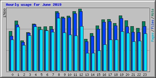 Hourly usage for June 2019