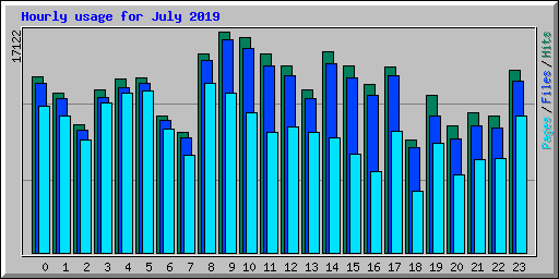 Hourly usage for July 2019