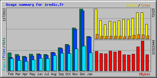 Usage summary for iredic.fr