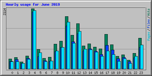 Hourly usage for June 2019