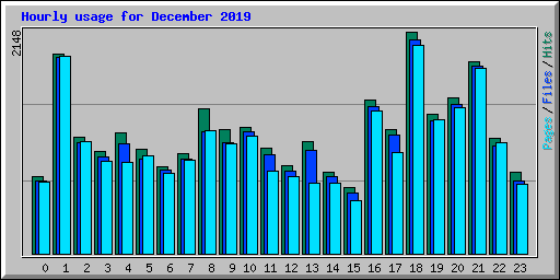 Hourly usage for December 2019