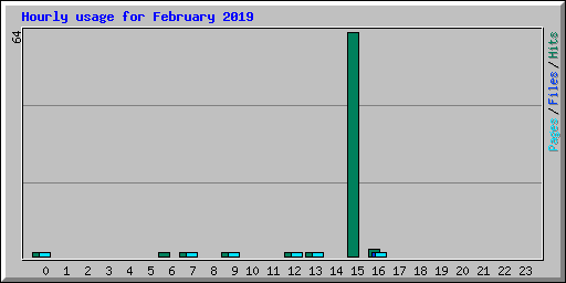 Hourly usage for February 2019