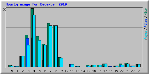 Hourly usage for December 2019